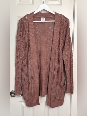 Hippie Rose Open Knit Cardigan NWOT
